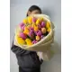 Bouquet of 35 mixed tulips (imported, Netherlands)