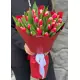 Bouquet of 35 red tulips (imported, Netherlands)