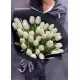 Bouquet of 35 white tulips (imported, Netherlands)