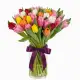 Bouquet of 45 mixed tulips (imported, Netherlands)