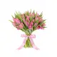 Bouquet of 45 pink tulips (imported, Netherlands)