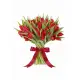 Bouquet of 45 red tulips (imported, Netherlands)