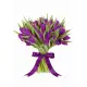 Bouquet of 45 violet tulips (imported, Netherlands)
