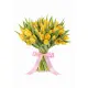 Bouquet of 45 yellow tulips (imported, Netherlands)