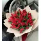 Bouquet of 45 red tulips (imported, Netherlands)