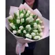 Bouquet of 45 white tulips (imported, Netherlands)