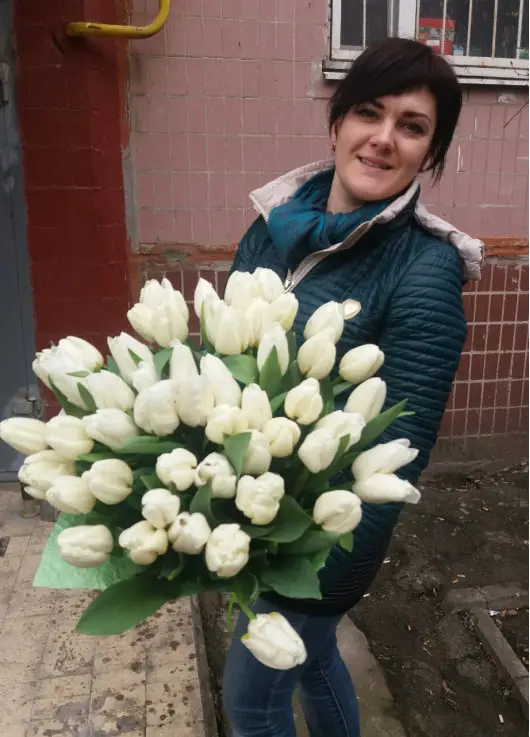 Bouquet of 51 white tulips Bouquet of 51 white tulips