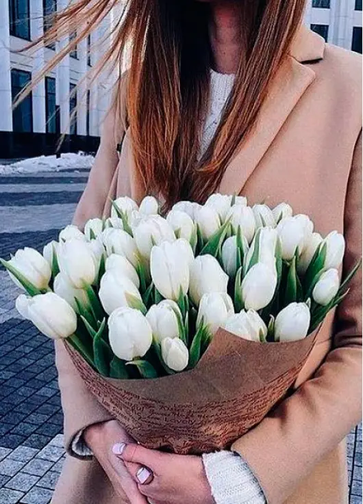 Bouquet of 51 white tulips Bouquet of 51 white tulips