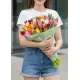 Bouquet of 51 mixed tulips (imported, Netherlands)