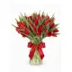 Bouquet of 51 red tulips (imported, Netherlands)
