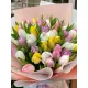 Bouquet of 51 mixed tulips (imported, Netherlands)