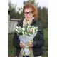Bouquet white tulips