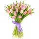 Bouquet white and pink tulips Bouquet white and pink tulips
