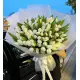Bouquet white tulips