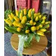 Bouquet yellow tulips