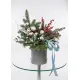 Happy New Year box with flowers and trees