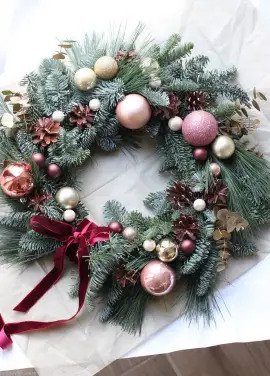 New year, christmas wreath