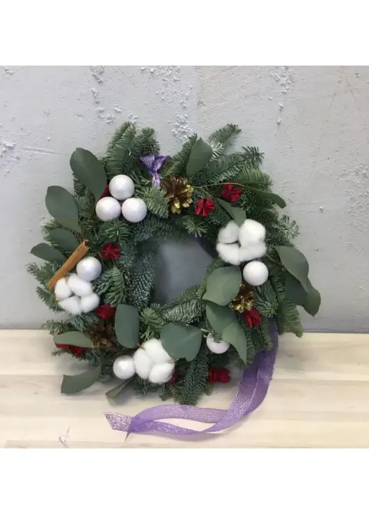 New year, christmas wreath