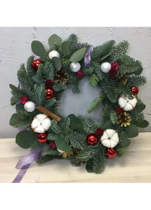 New year, christmas wreath