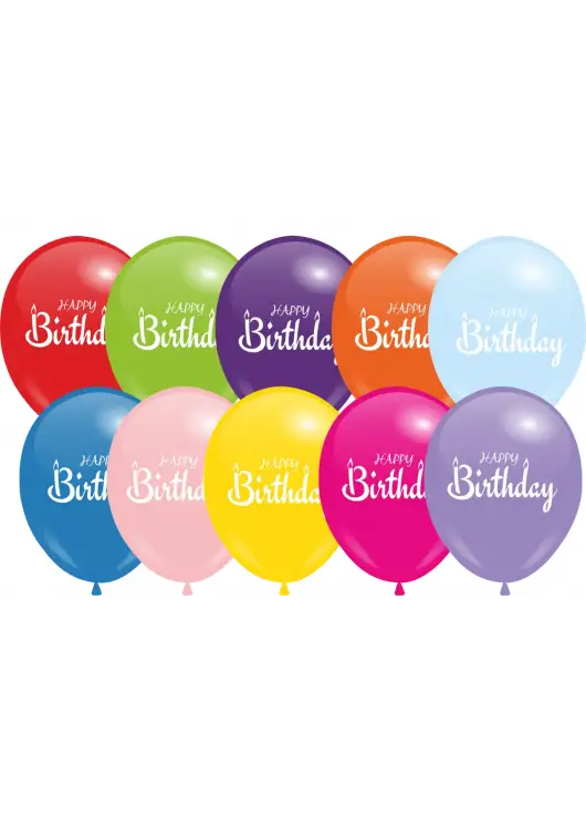 Pink air marbles Happy Birthday 12 in