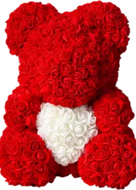 Luxury composition Teddy bear from roses