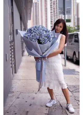 Blue hydrangeas