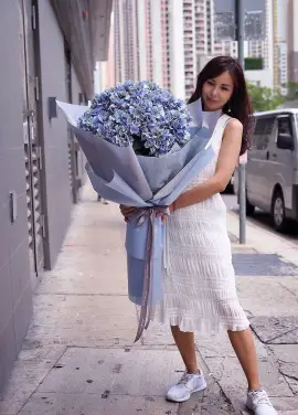 Blue hydrangeas