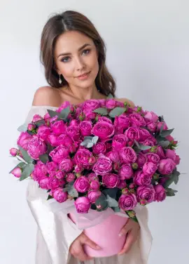 Shrub peony rose in a box