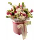 Mix eustoma in a hat box