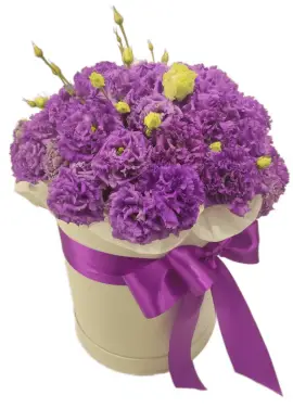 Flower mix in a hat box