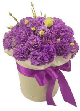 Flower mix in a hat box