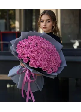 101 pink roses in Dnieper