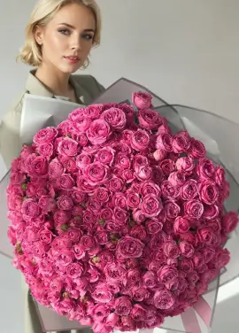 75 branches of pionivate raspberry rose bubbles