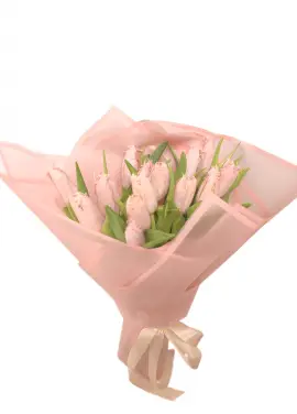 Bouquet  pink tulips